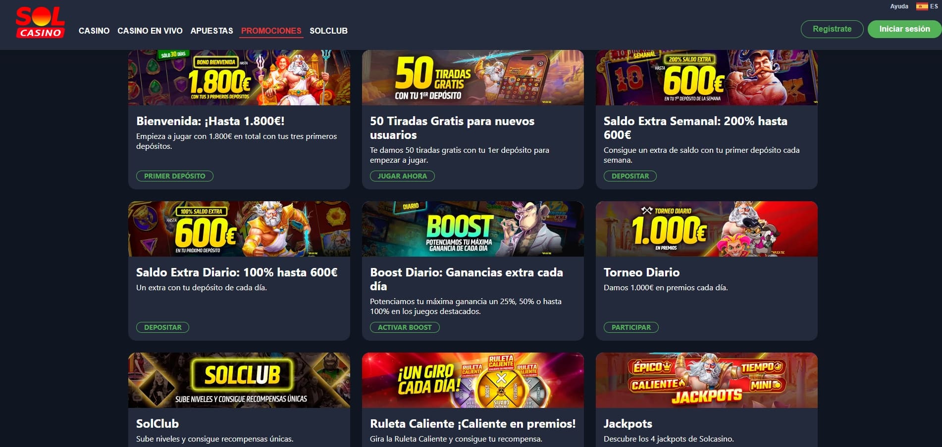 apuestas deportivas en Solcasino con mercados en vivo y prematch