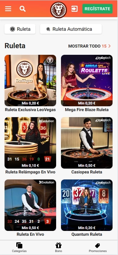 leovegas ruletas