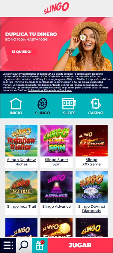 juegos de casino en slingo casino