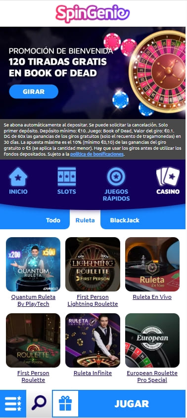 spin genie casino ruletas