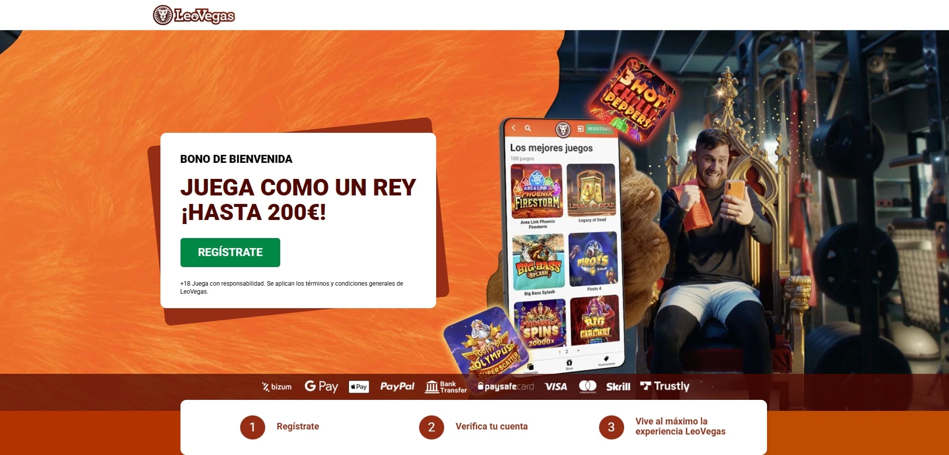 LeoVegas Casino España con slots y juegos de casino online